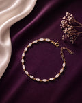 Marquise-cut cubic zirconia bracelet laid flat on purple fabric, showing the clasp